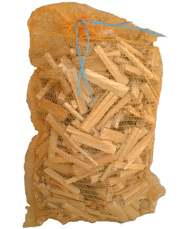 Bois d'allumage dans un sac en filet / 7,5 kg / Haardhout / Petit bois /  Bois de cheminée